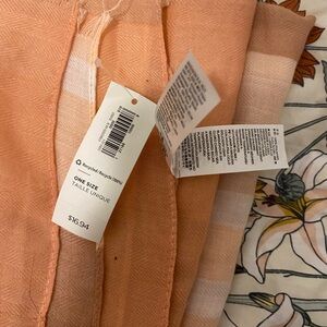 Old Navy Peach Striped Lightweight Scarf